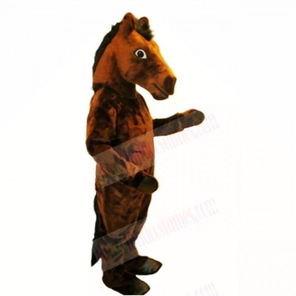 Top Quality Brown Mustang Mascot Costumes Adult