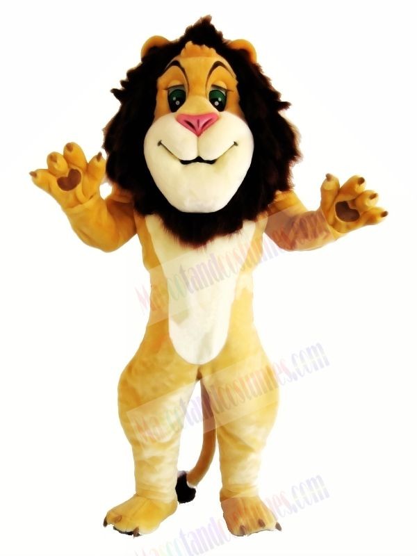 Happy Smiling Lion Mascot Costumes Cartoon